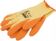 DRAPER Orange Heavy Duty Latex Coated Work Gloves - Large