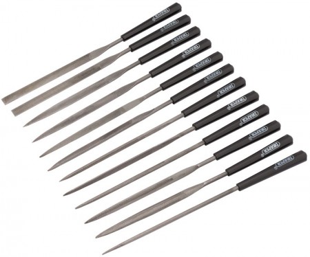 DRAPER 12 Piece 140mm Needle File Set