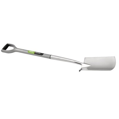 DRAPER Extra Long Stainless Steel Garden Spade with Soft Grip