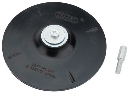 DRAPER 125mm Rubber Backing Disc