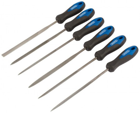 DRAPER 140mm Soft Grip Needle File Set (6 Piece)