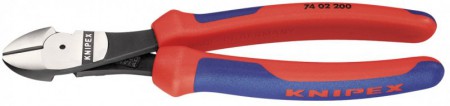 KNIPEX 200MM HIGH LEVERAGE DIAGONAL SIDE CUTTER WITH COMFORT GRIP HANDLES