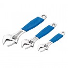 3 PCE SOFT GRIP ADJUSTABLE WRENCH SET