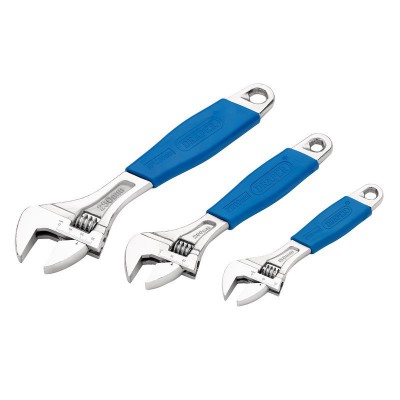 3 PCE SOFT GRIP ADJUSTABLE WRENCH SET