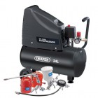 24L Oil-Free Direct Drive Air Compressor, 1.1kW/1.5hp and Air Tool Kit