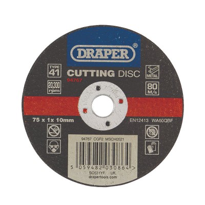 Metal Cutting Disc, 75 x 1 x 10mm