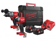 Milwaukee Power Tools M18 FPP2A3  FUEL Gen 4 Twin Pack 18V 2 x 5.0Ah Li-ion