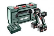 Metabo Combo Set 2.8.8 18V SB 18 LT BL Combi & SSD 18 LT 200 BL Impact Driver, 2 x 5.2Ah Li-ion Batteries in metaBOX