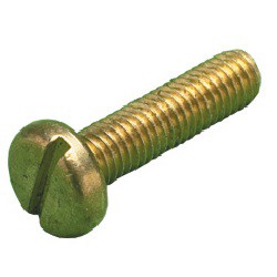 M4 x 25 Slot Pan Machine Screw Brass