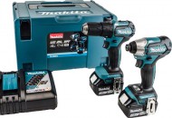 Makita DLX2221ST Brushless Twinpack Comes with DHP483 Combi Drill DTD155 Impact Driver 2 x BL1850 5Ah Batteries & DC18SD