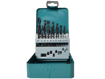 Makita D-54081 19 Piece HSS-R Metal Drill Bit Set Ground Point